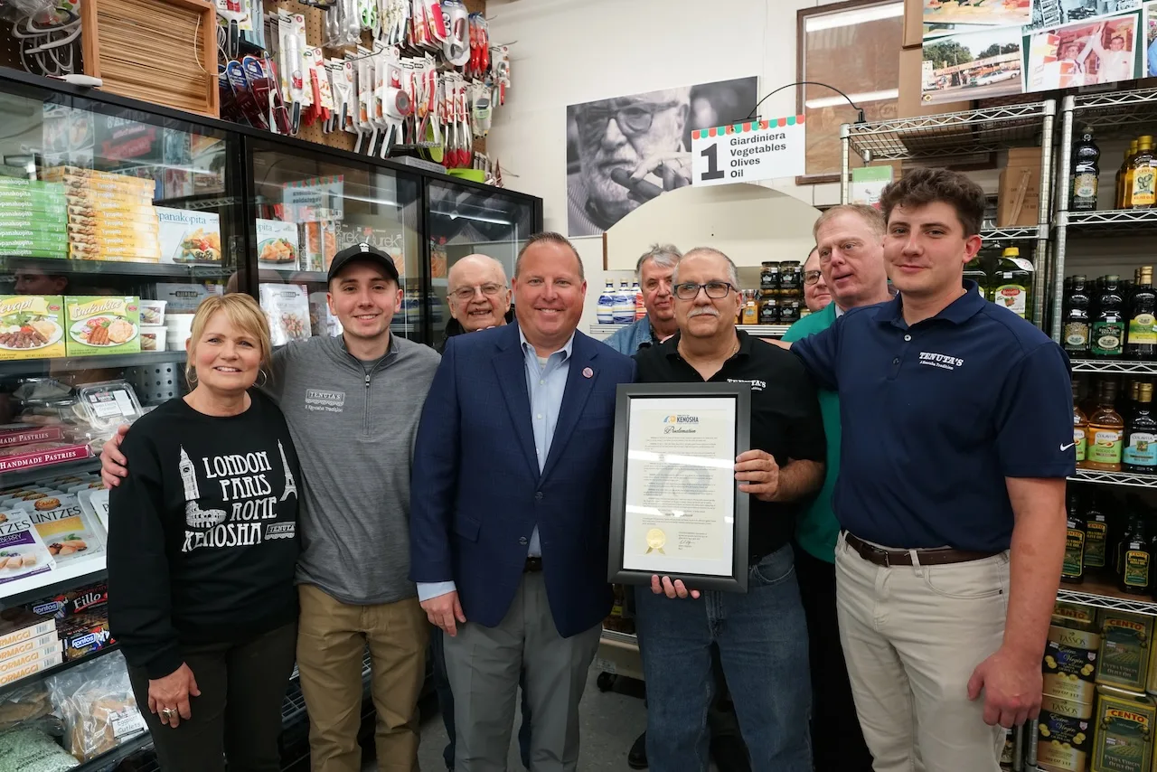 Mayor Bogdala With Proclamation Given To Tenuta Family